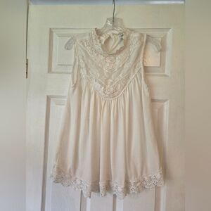 Darling Cream Lace Tank Top